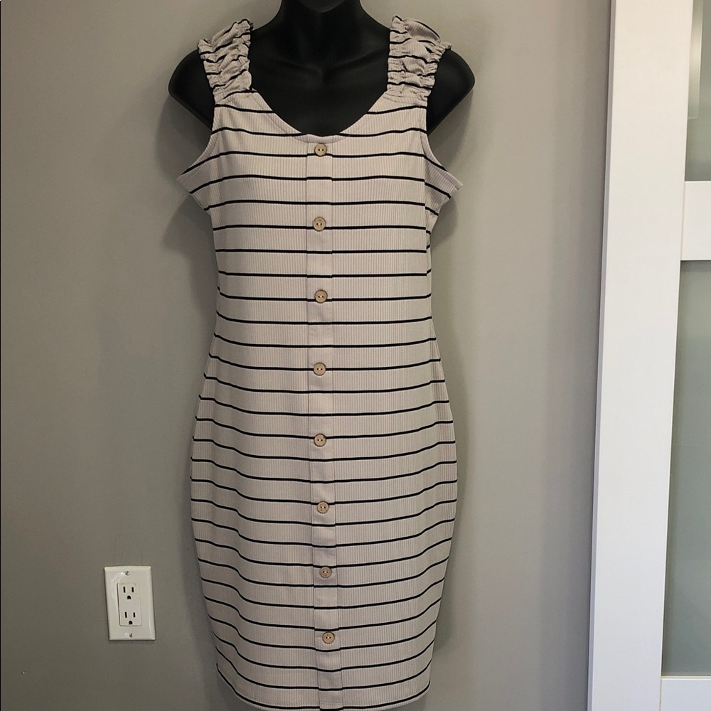 Guilty Striped Sleeveless Summer Dress – Size Large – NWT